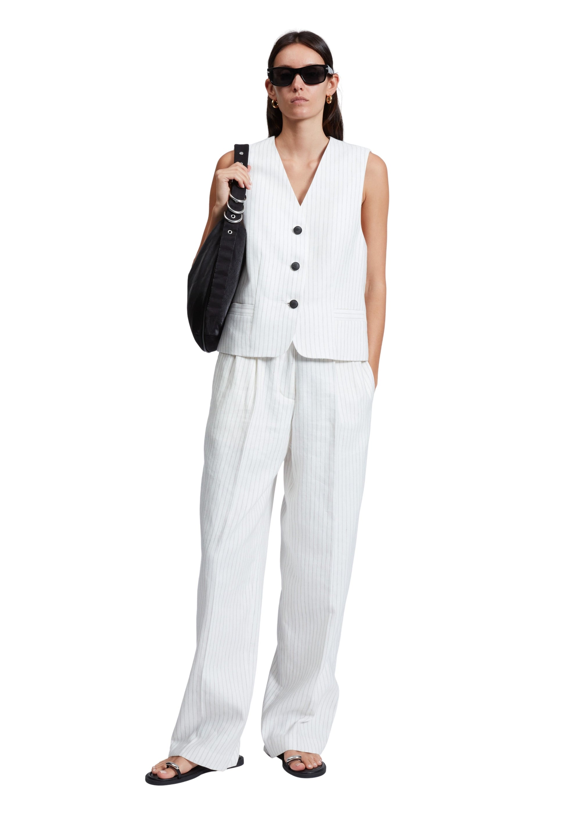 Gilet en lin Erin - Whtstripe