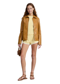 Veste en simili cuir Jordie - Camel