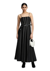 Robe Kennedy ornée - Noir