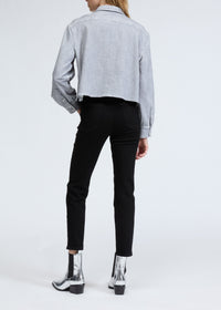 Flexi Wren : pantalon slim taille haute à la cheville - Noir