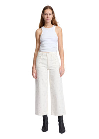 Pantalon taille haute Andi en denim - Ecrupearl