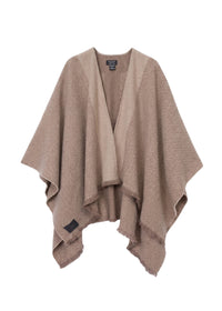 Joni reversible wool poncho - Taupe