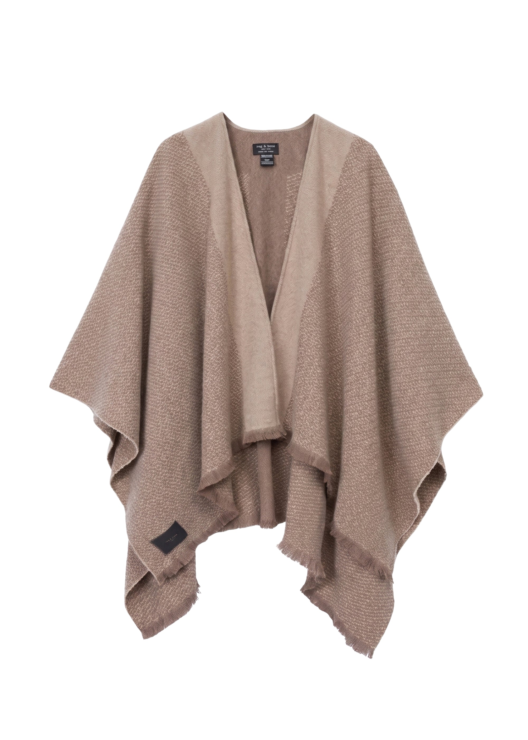 Joni reversible wool poncho - Taupe