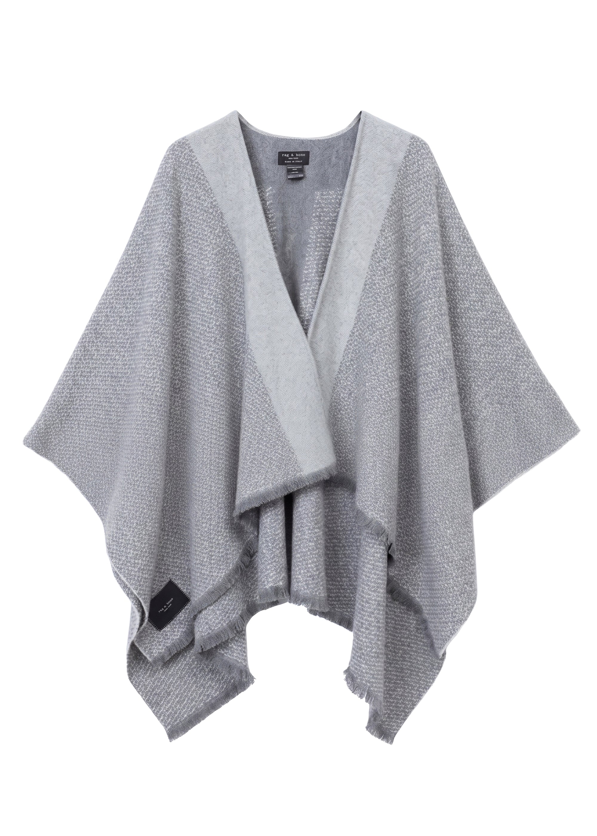 Joni reversible wool poncho - Grey