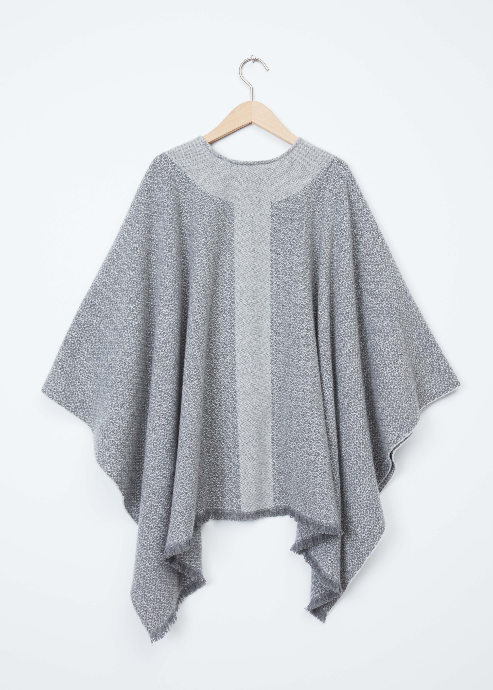 Poncho réversible Joni en tweed - Mdgreygrg