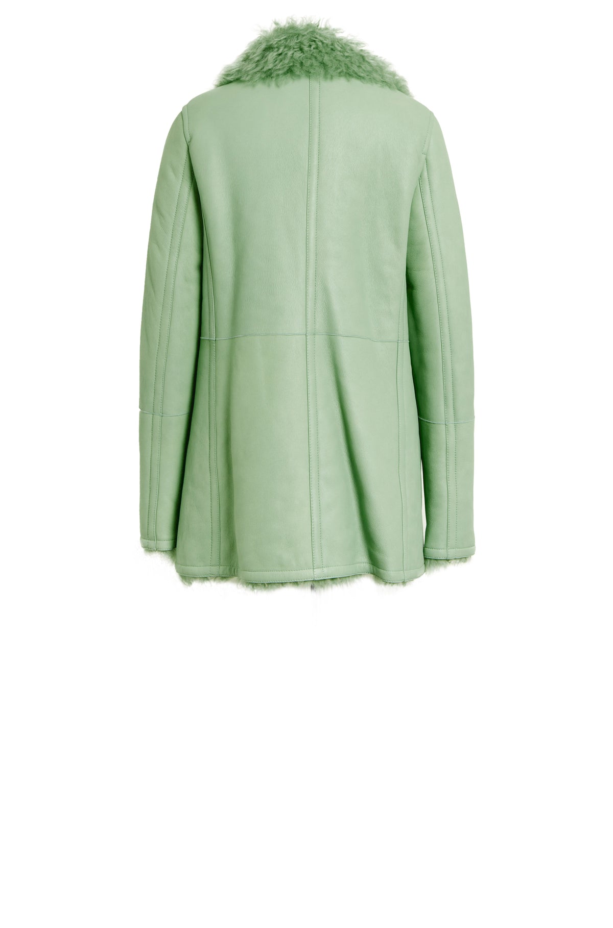 Veste en peau lainée - Almond