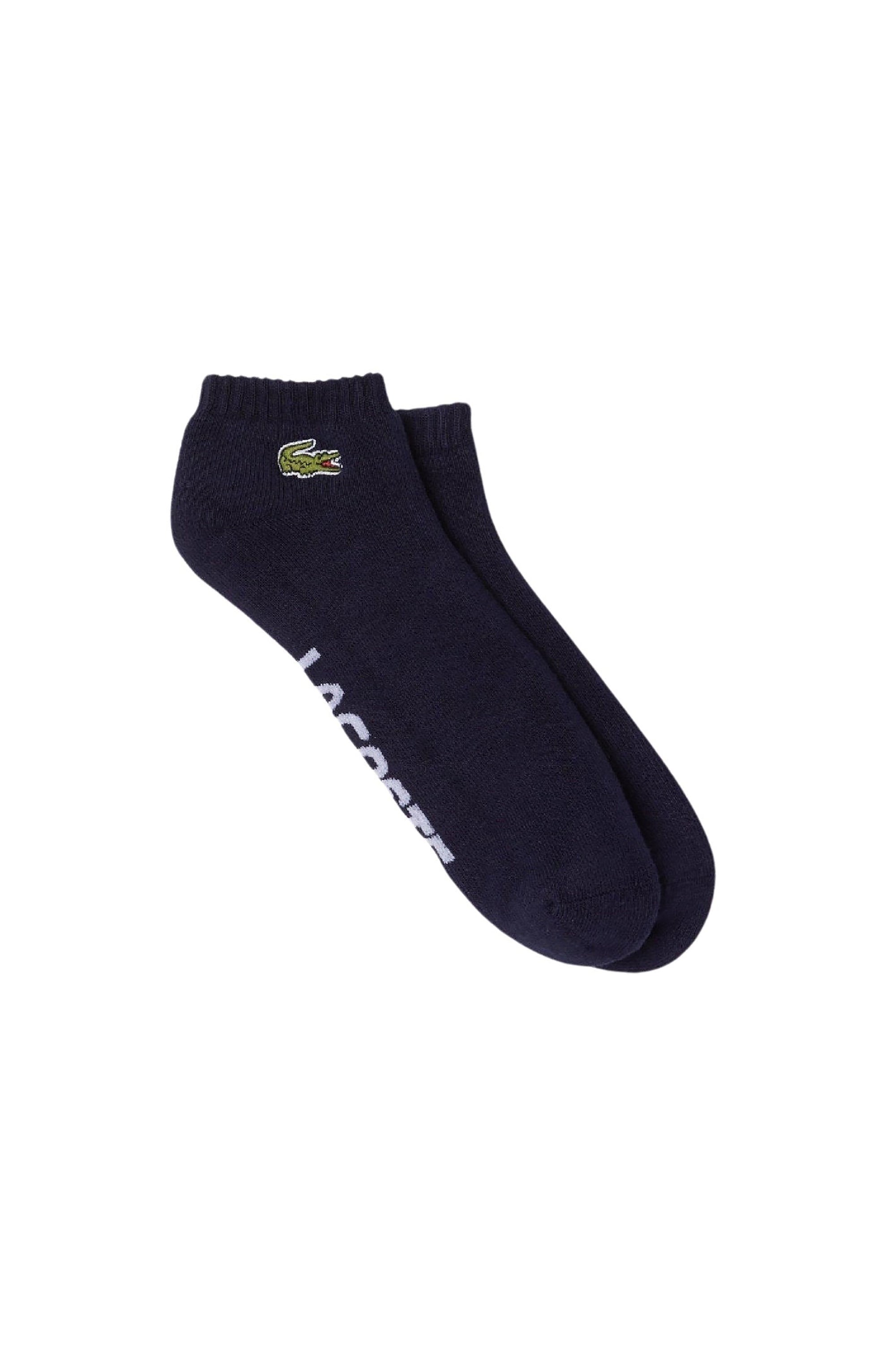 Low socks with logo - Navy & White
