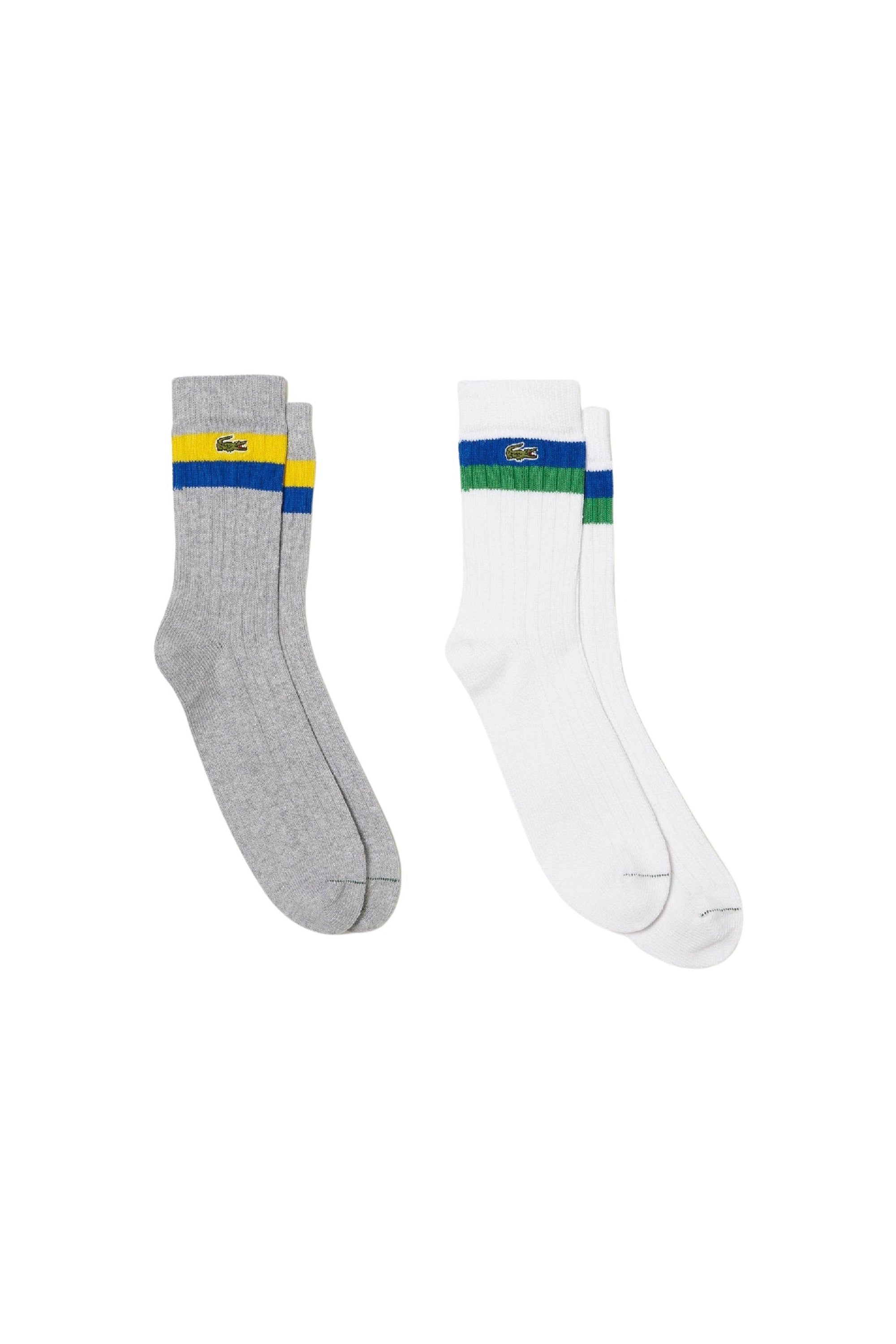 Set of 2 pairs of socks - Silver & White