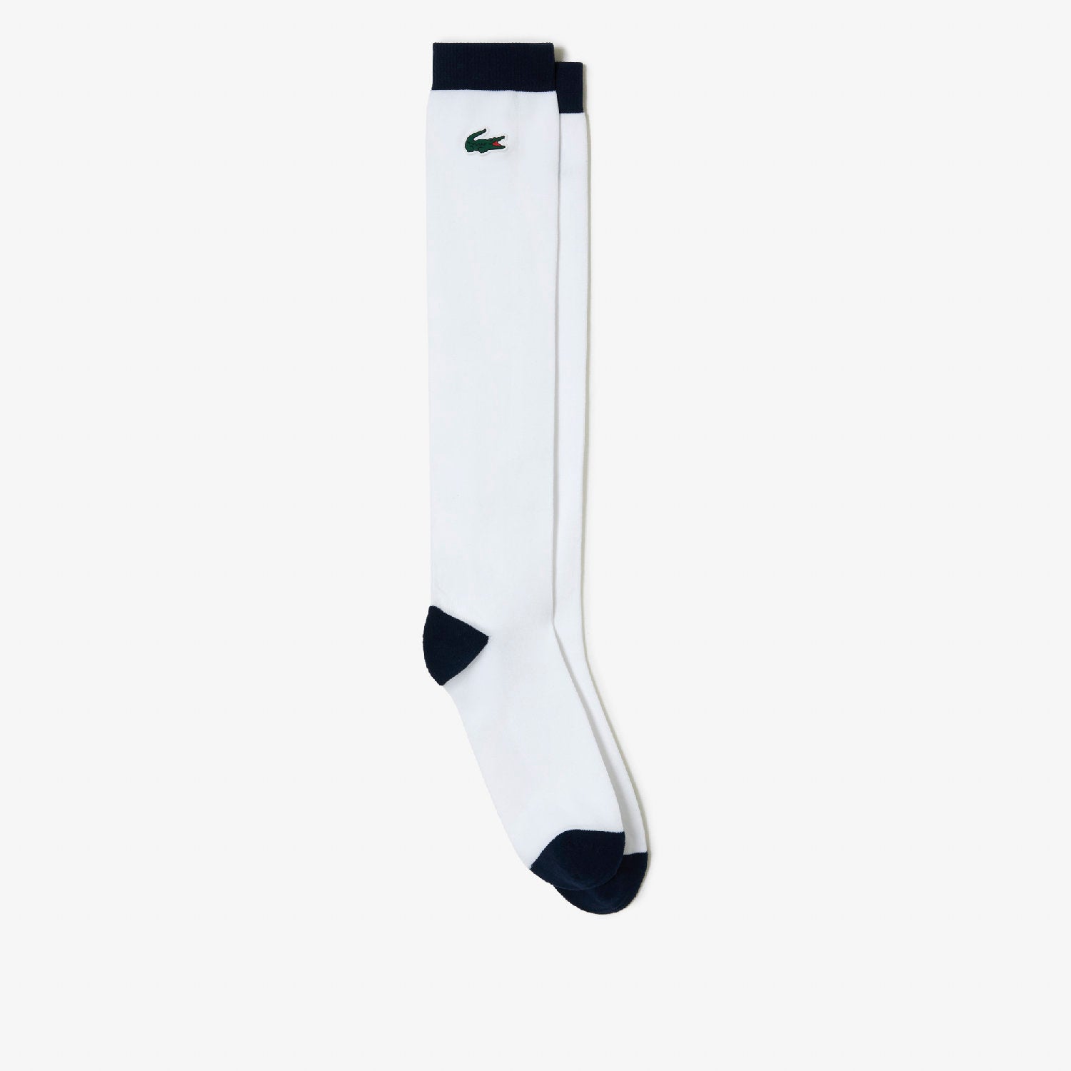 Chaussettes hautes Golf brodées - Blanc & Marine