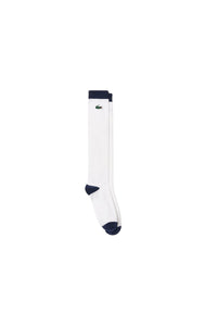 Chaussettes hautes Golf brodées - Blanc & Marine