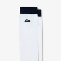 Chaussettes hautes Golf brodées - Blanc & Marine
