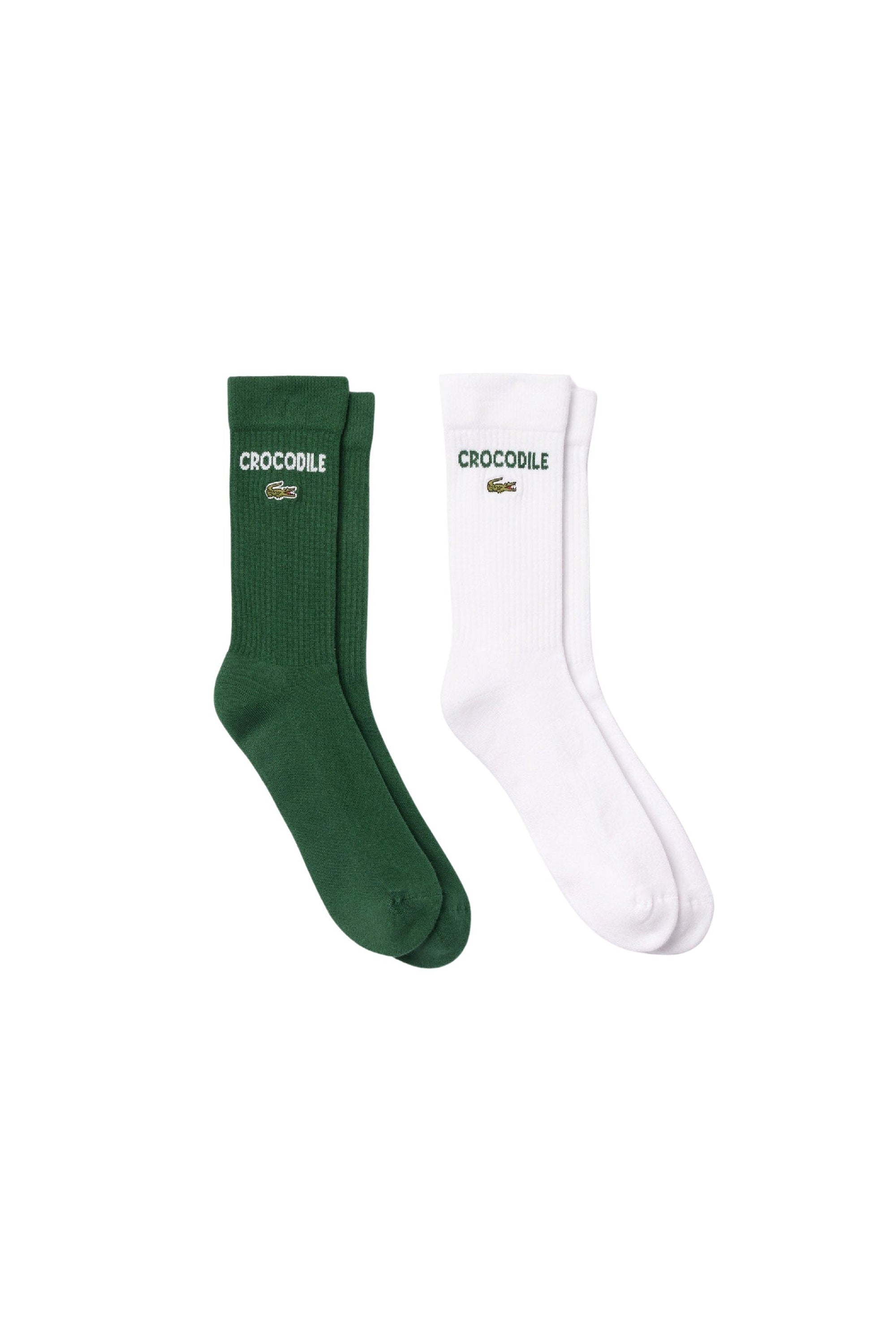 Set of 2 pairs of socks - White & Green