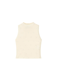 Top Rachel transparent sans manches - Ivory