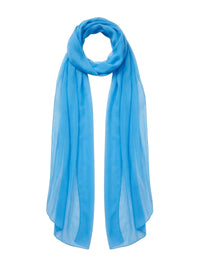 Foulard long en soie - Azure Blue