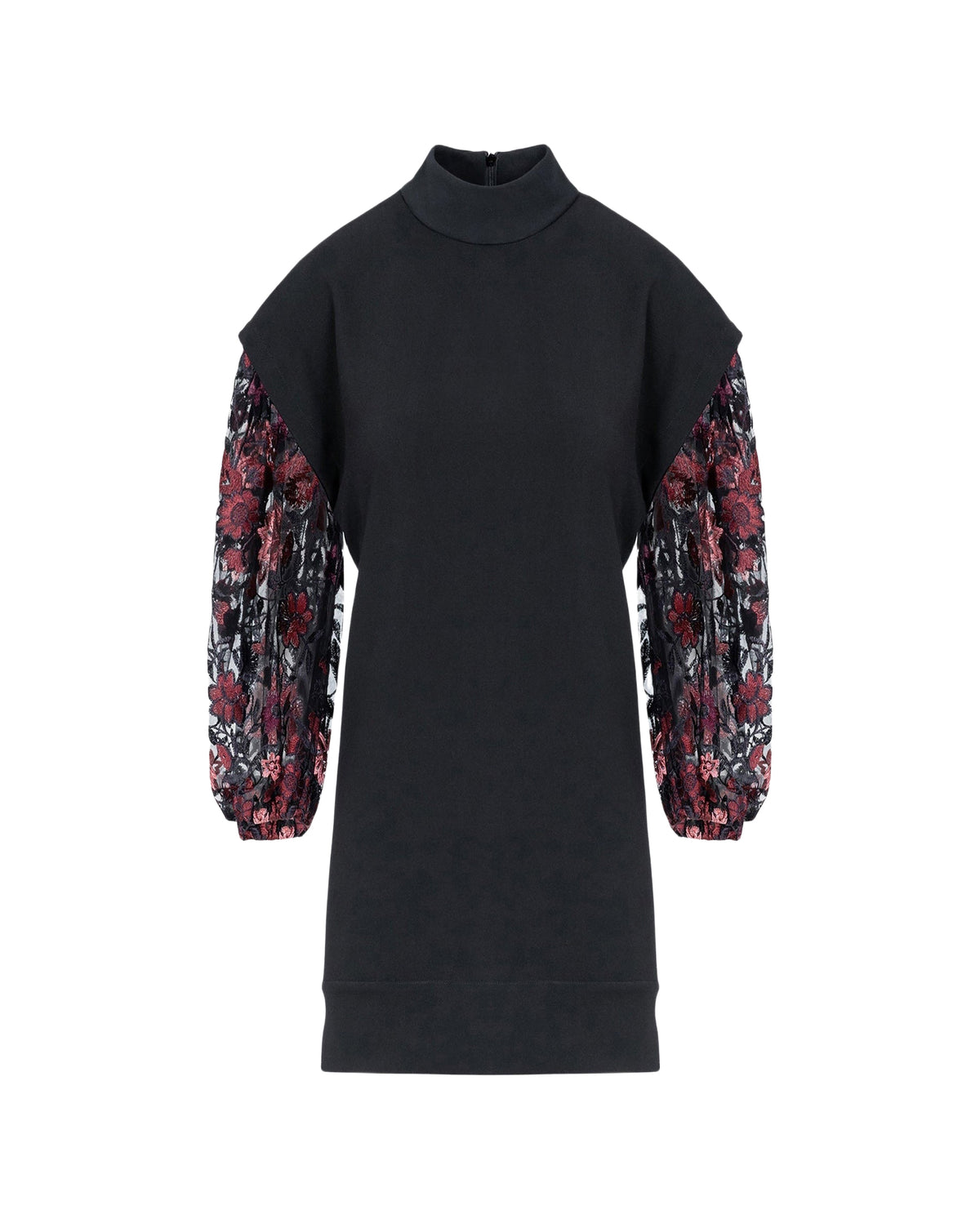 Rafaela dress with embroidered details - Black