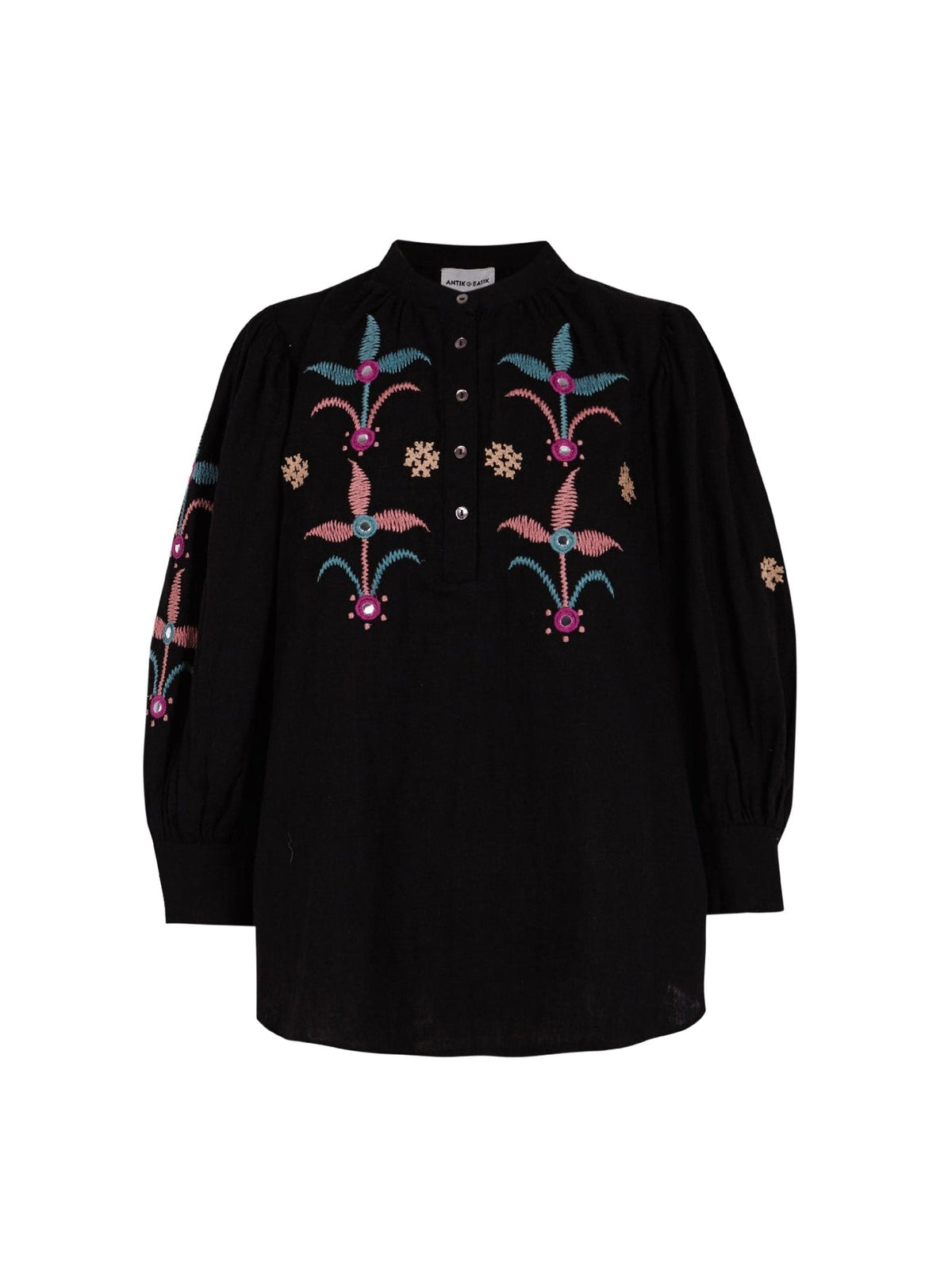 Blouse brodée Rafi - Black
