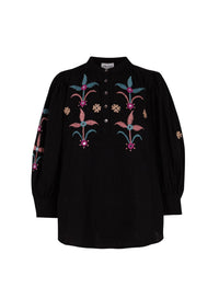 Blouse brodée Rafi - Black