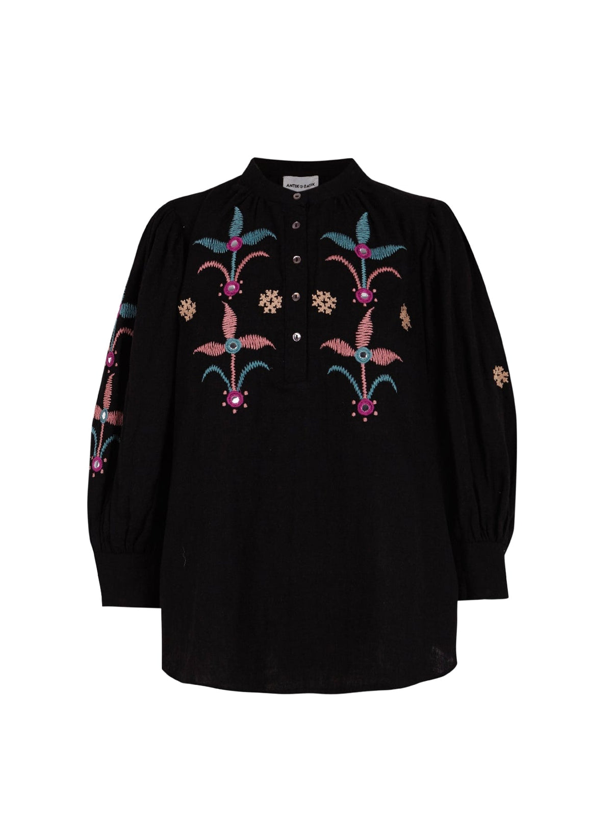 Blouse brodée Rafi - Black