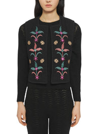 Gilet brodé Rafi - Black