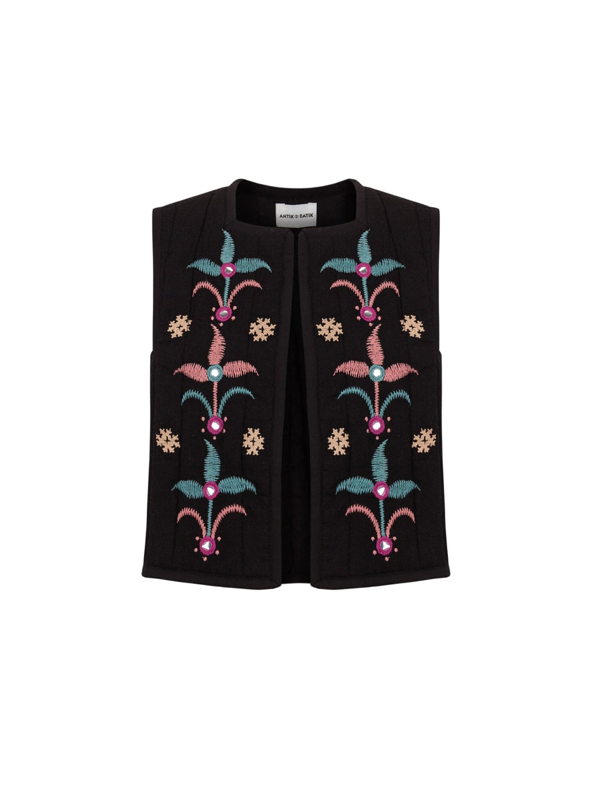 Gilet brodé Rafi - Black