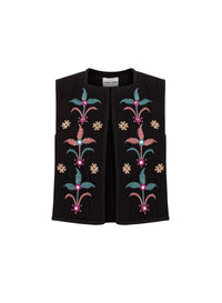 Gilet brodé Rafi - Black