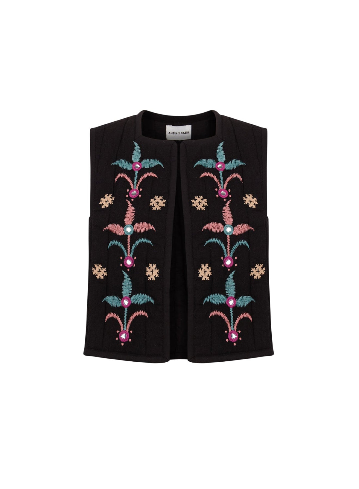 Gilet brodé Rafi - Black