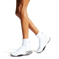 Sneakers Raine en étoffe stretch - White