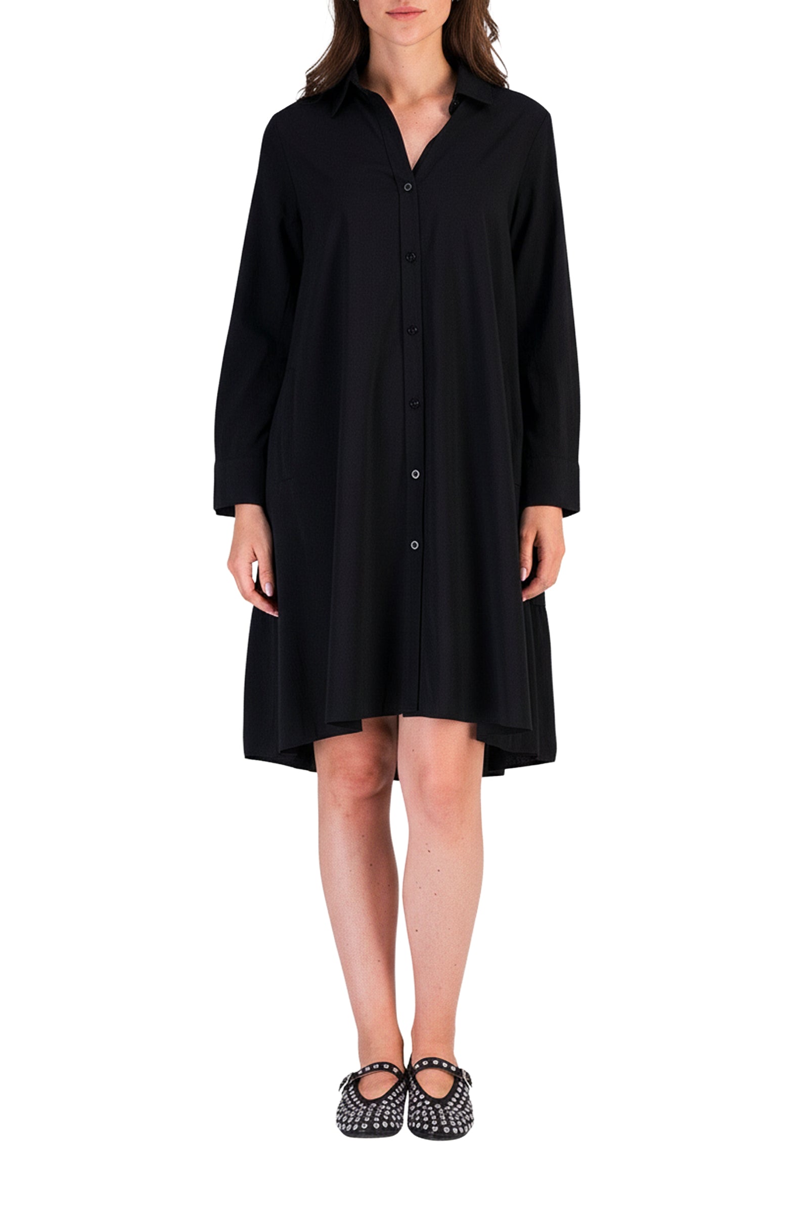 Mex short shirt dress - Black