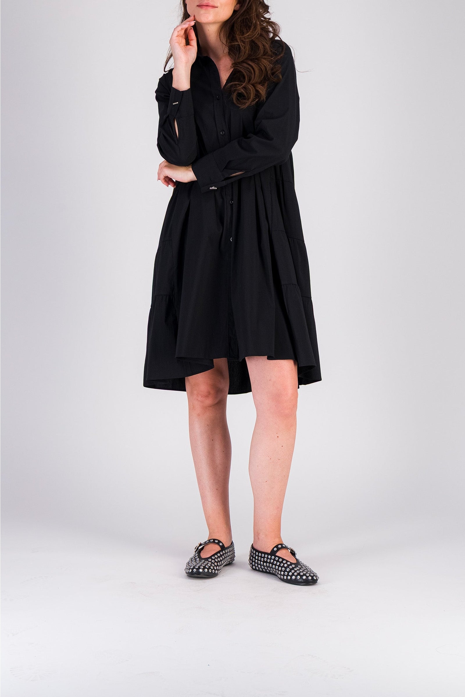 Mex short shirt dress - Black