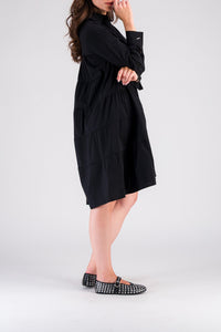 Mex short shirt dress - Black