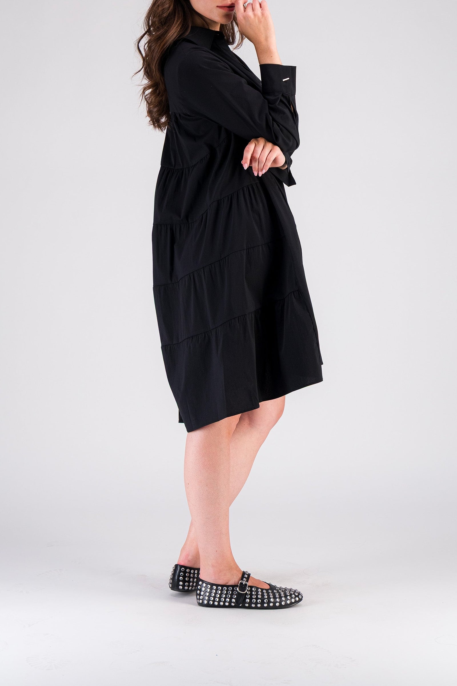 Mex short shirt dress - Black