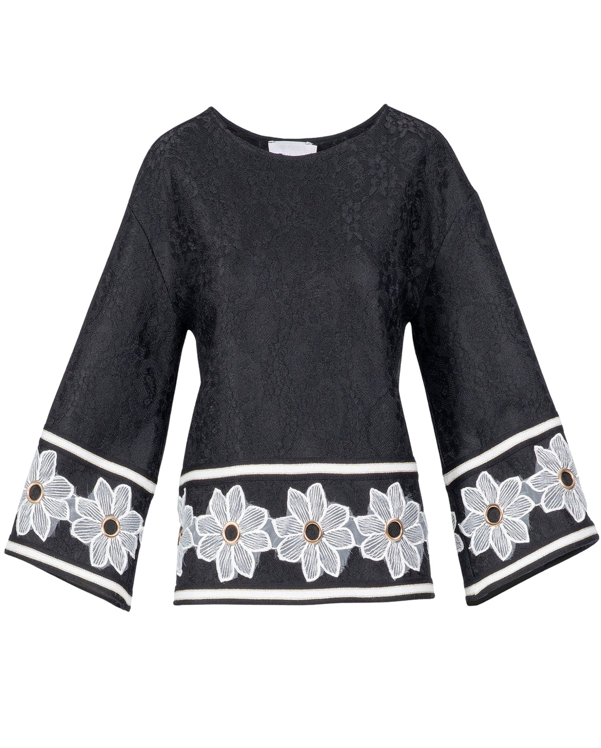 Blouse Ramaine en dentelle - Black