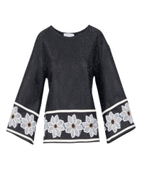 Blouse Ramaine en dentelle - Noir