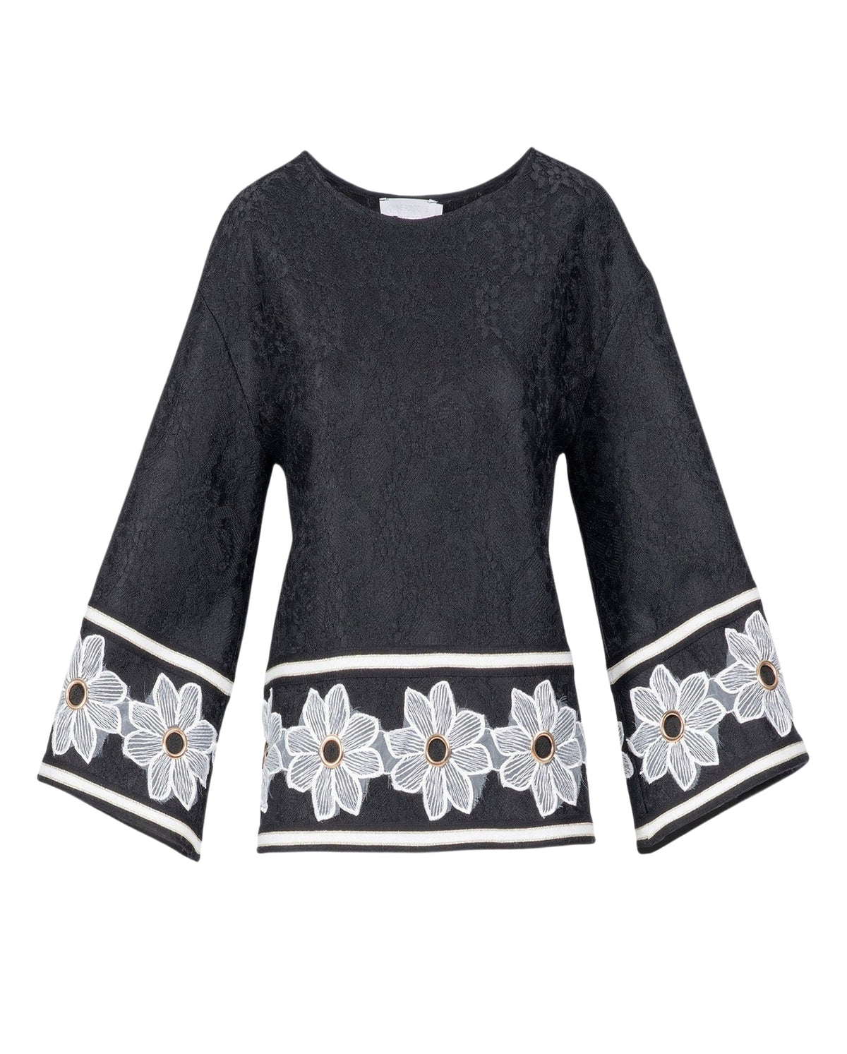 Blouse Ramaine en dentelle - Noir