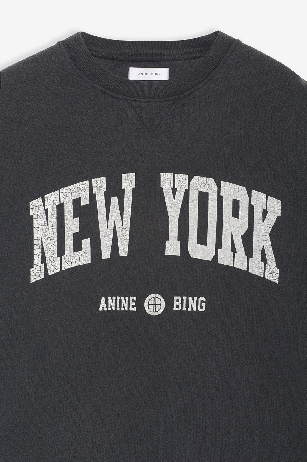 RAMONA SWEATSHIRT UNIVERSITY NEW YORK  - WASHED BLACK