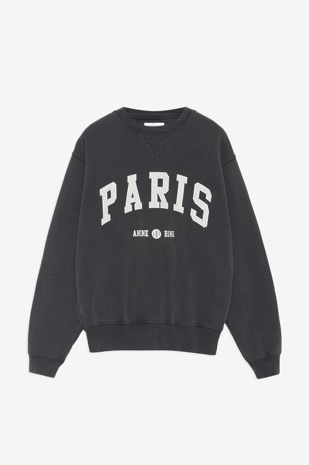 RAMONA SWEATSHIRT UNIVERSITY PARIS  - WASHED BLACK