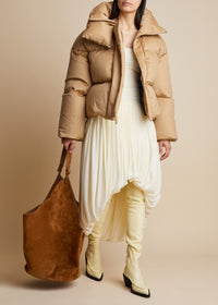 Raphael puffer jacket in cashmere - Caramel