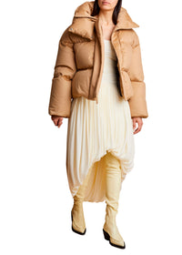 Raphael puffer jacket in cashmere - Caramel