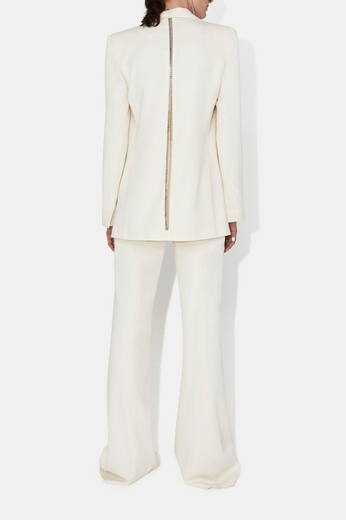 Blazer Spinal en laine - Off White & Silver