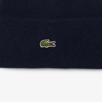 Bonnet à revers en laine - Marine