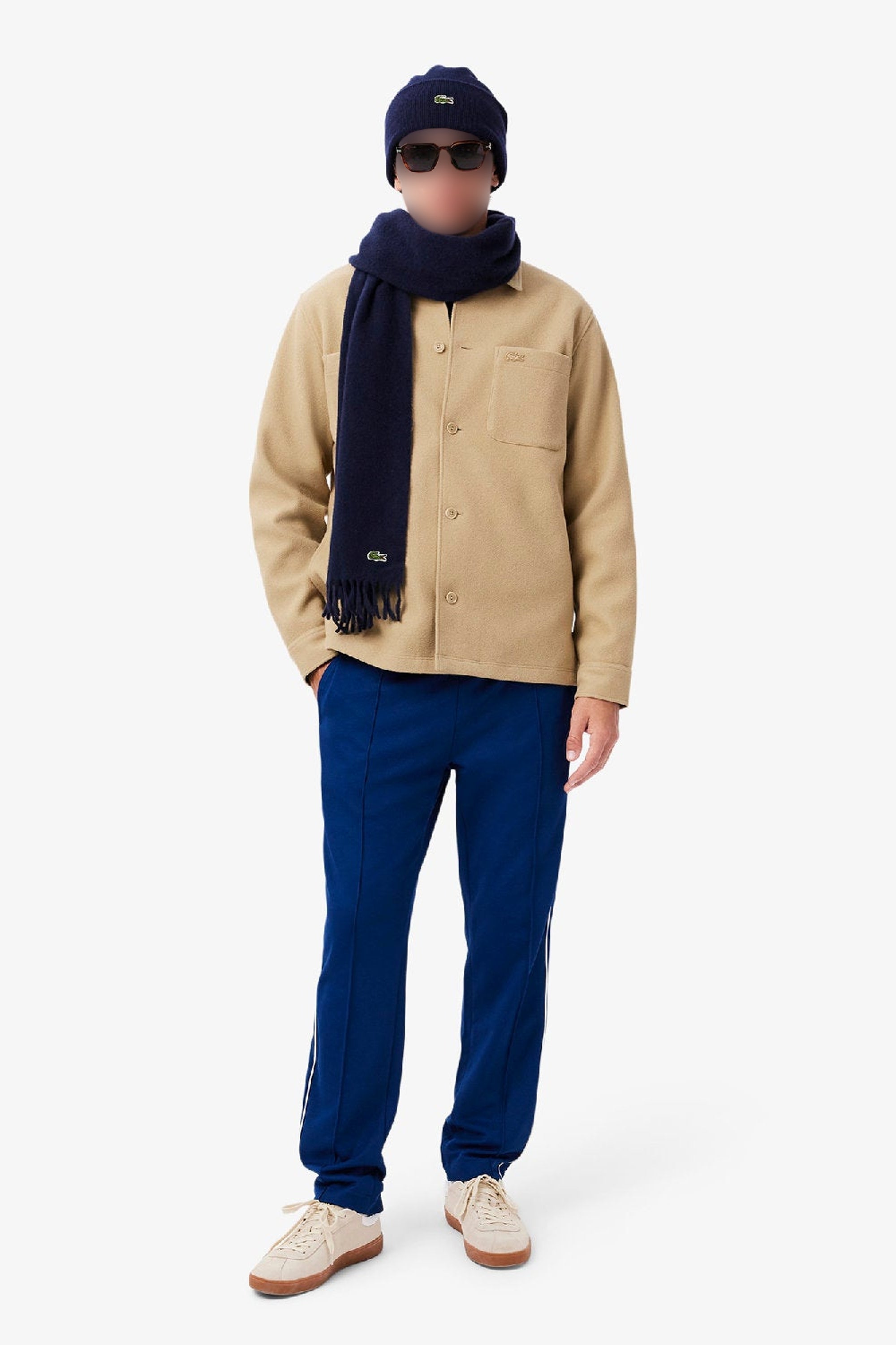 Bonnet à revers en laine - Marine