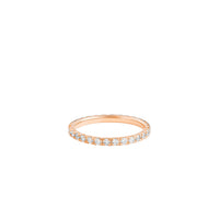 Be Mine wedding ring in 18-carat rose gold and diamonds - White