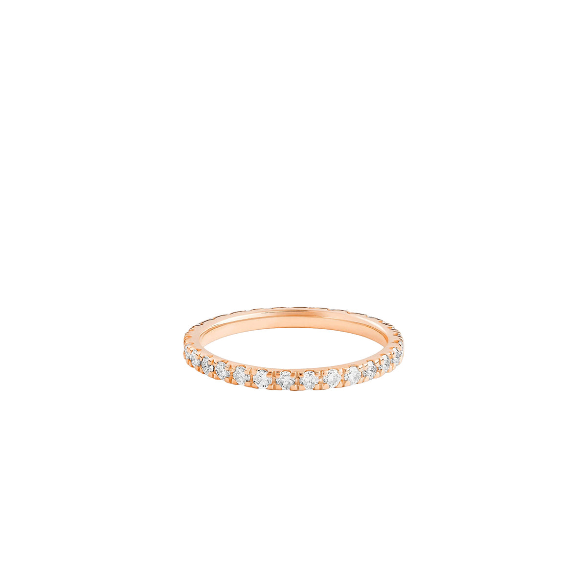 Be Mine wedding ring in 18-carat rose gold and diamonds - White