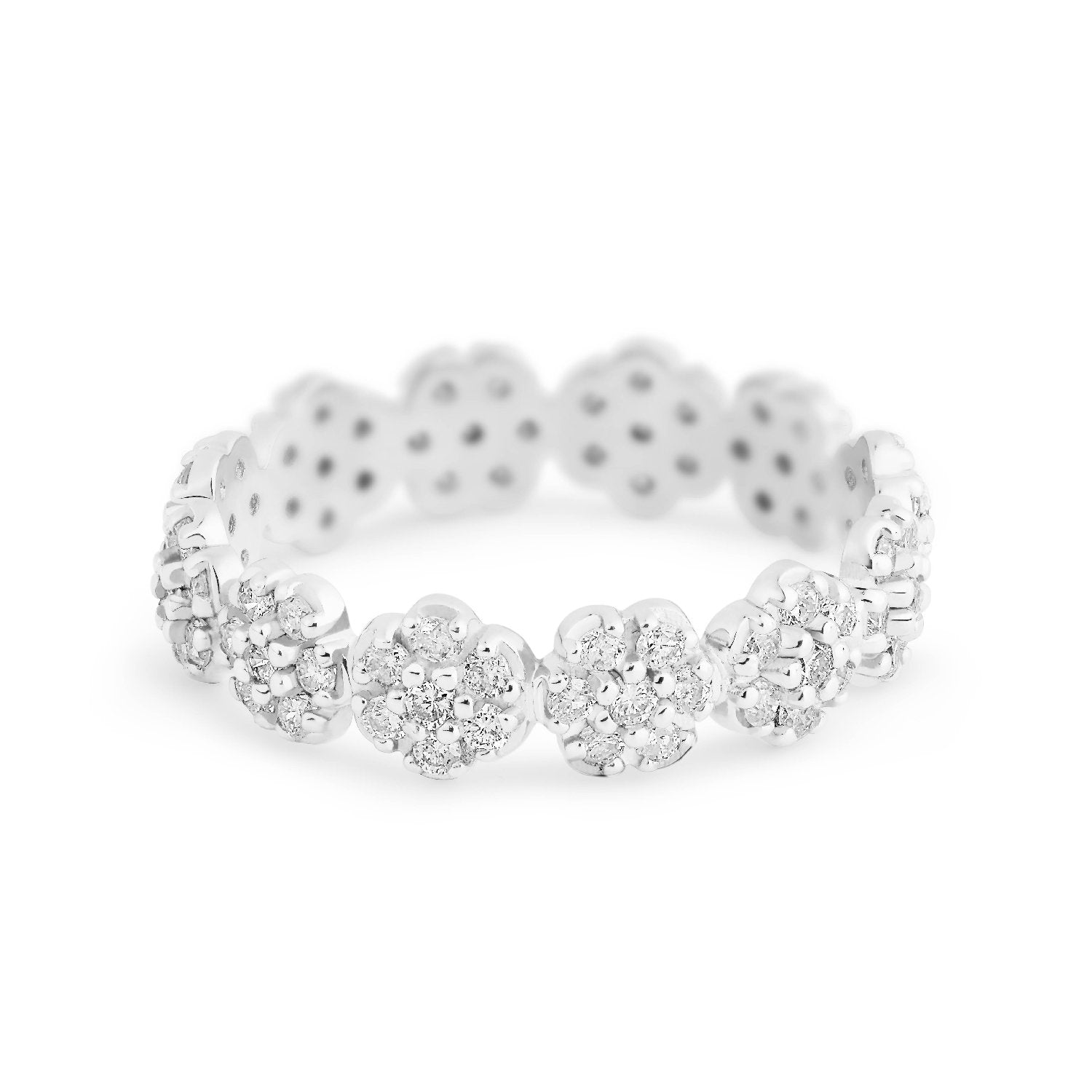be mine lotus white mini diamond band