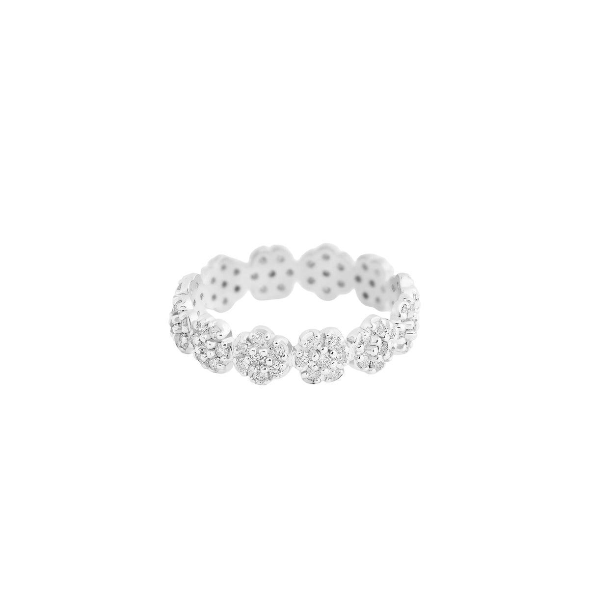 Be Mine engagement ring in 18-carat white gold and diamonds - White