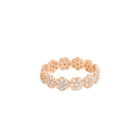Alliance Be Mine en or rose 18 carats et diamants - Blanc