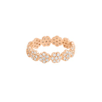 Alliance Be Mine en or rose 18 carats et diamants  - Blanc