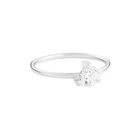 Solitaire Maria diamant en or blanc 18 carats  - Blanc
