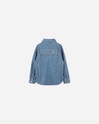 ZZNO STOCK BLEU CURB PRINT DENIM OVER SHIRT