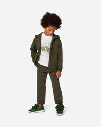 ZZNO STOCK KAKI SNAKE LACE ZIP HOODY
